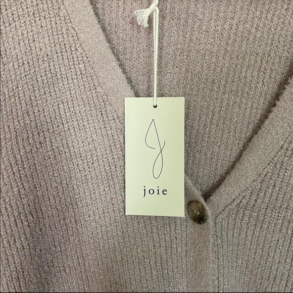 NWT Joie Cardigan Ribbed Balloon Sleeves Purple XL - Picture 4 of 8